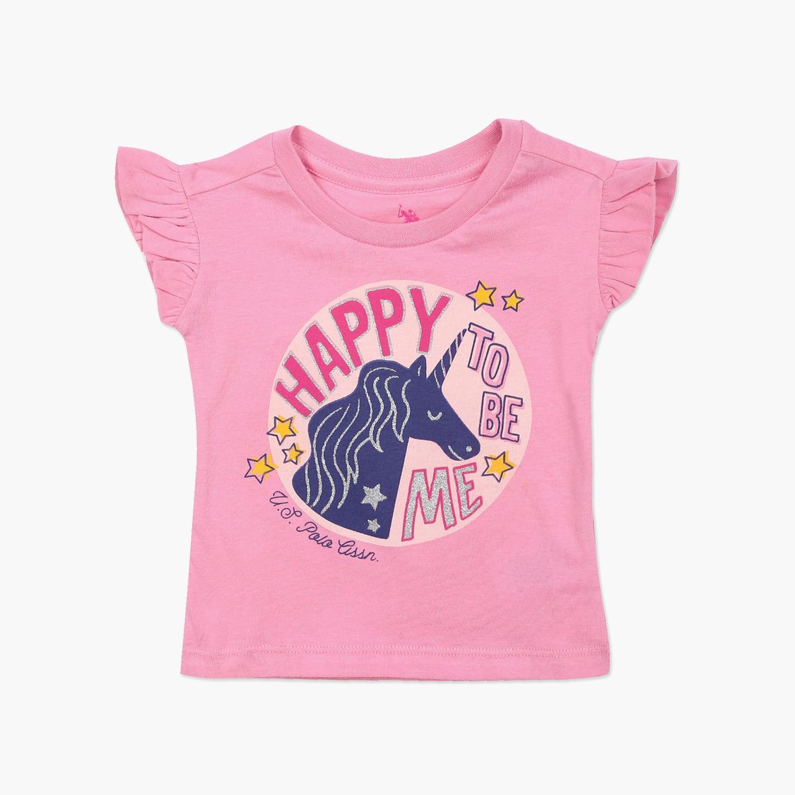 U.S. POLO ASSN. KIDS Girls Printed T-shirt - Pack of 2