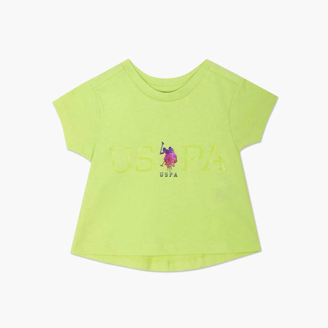 U.S. POLO ASSN. KIDS Girls Brand Embroidered T-shirt