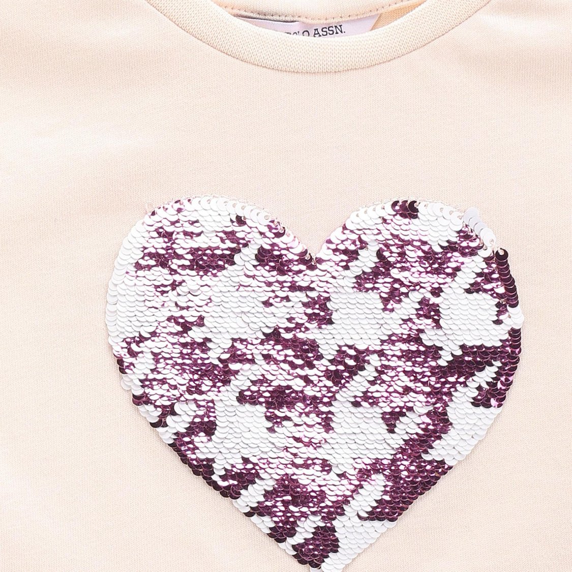 U.S. POLO ASSN. KIDS Girls Sequin Embellished T-shirt