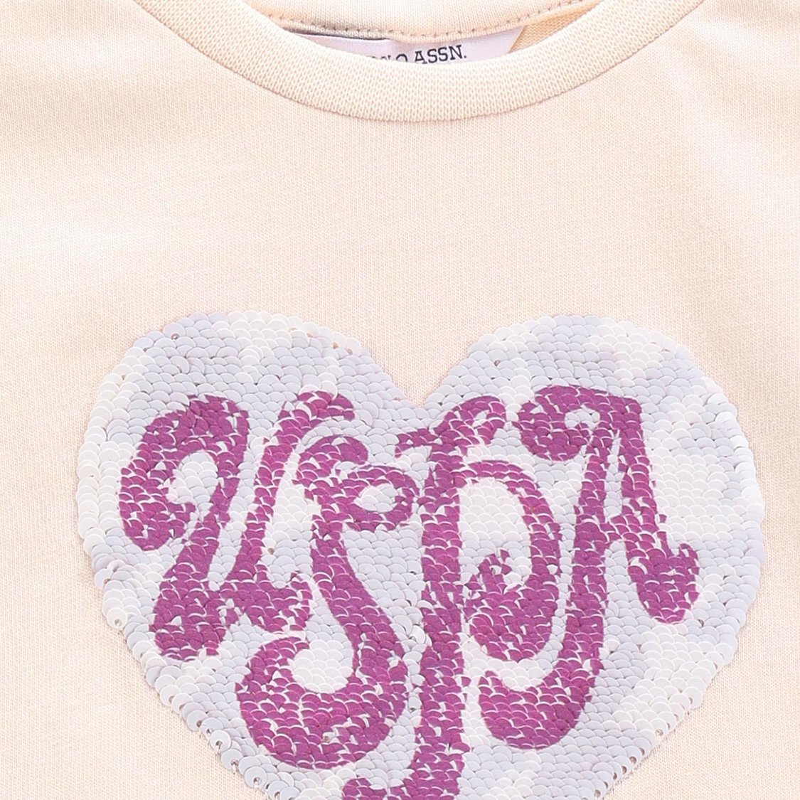 U.S. POLO ASSN. KIDS Girls Sequin Embellished T-shirt