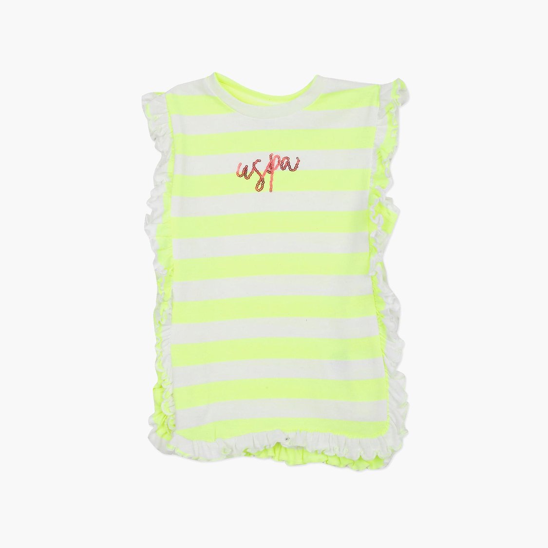 U.S. POLO ASSN. KIDS Girls Striped T-shirt