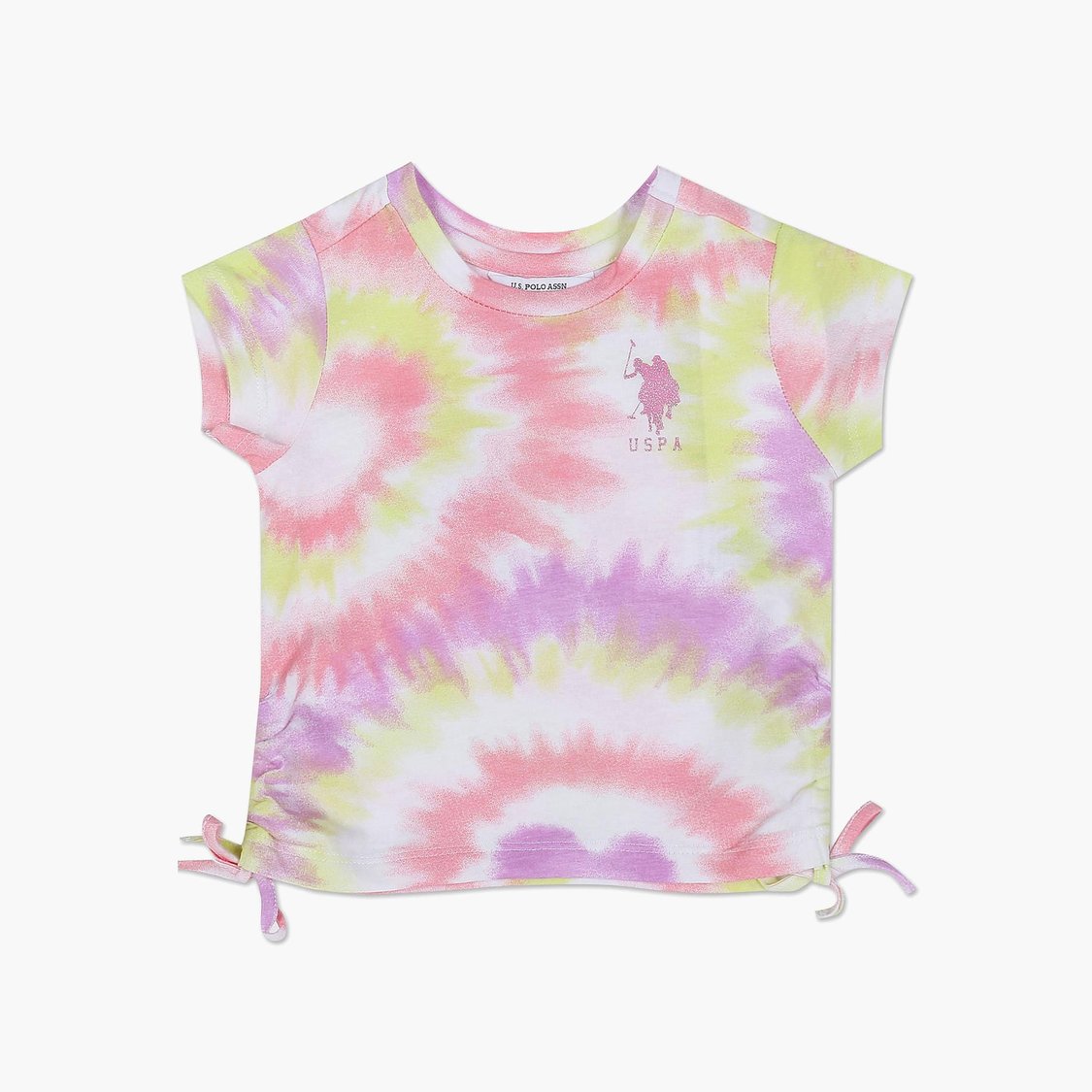 U.S. POLO ASSN. KIDS Girls Tie-Dye T-shirt