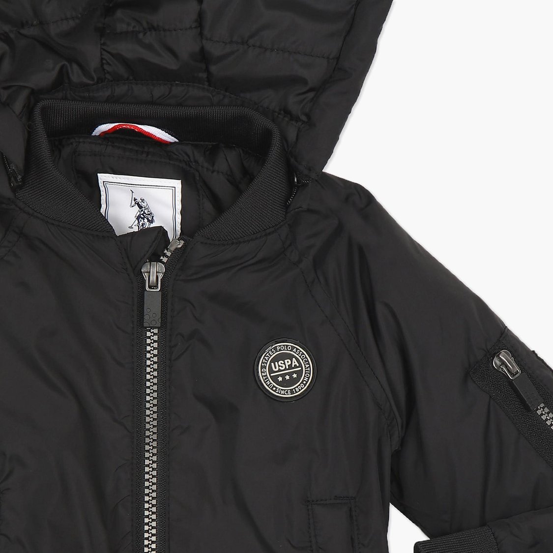 U.S. POLO ASSN. KIDS Boys Solid Hooded Jacket