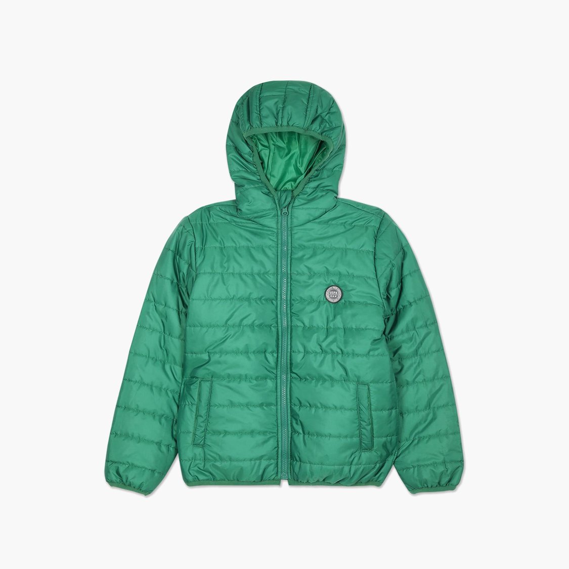 U.S. POLO ASSN. KIDS Boys Solid Hooded Puffer Jacket