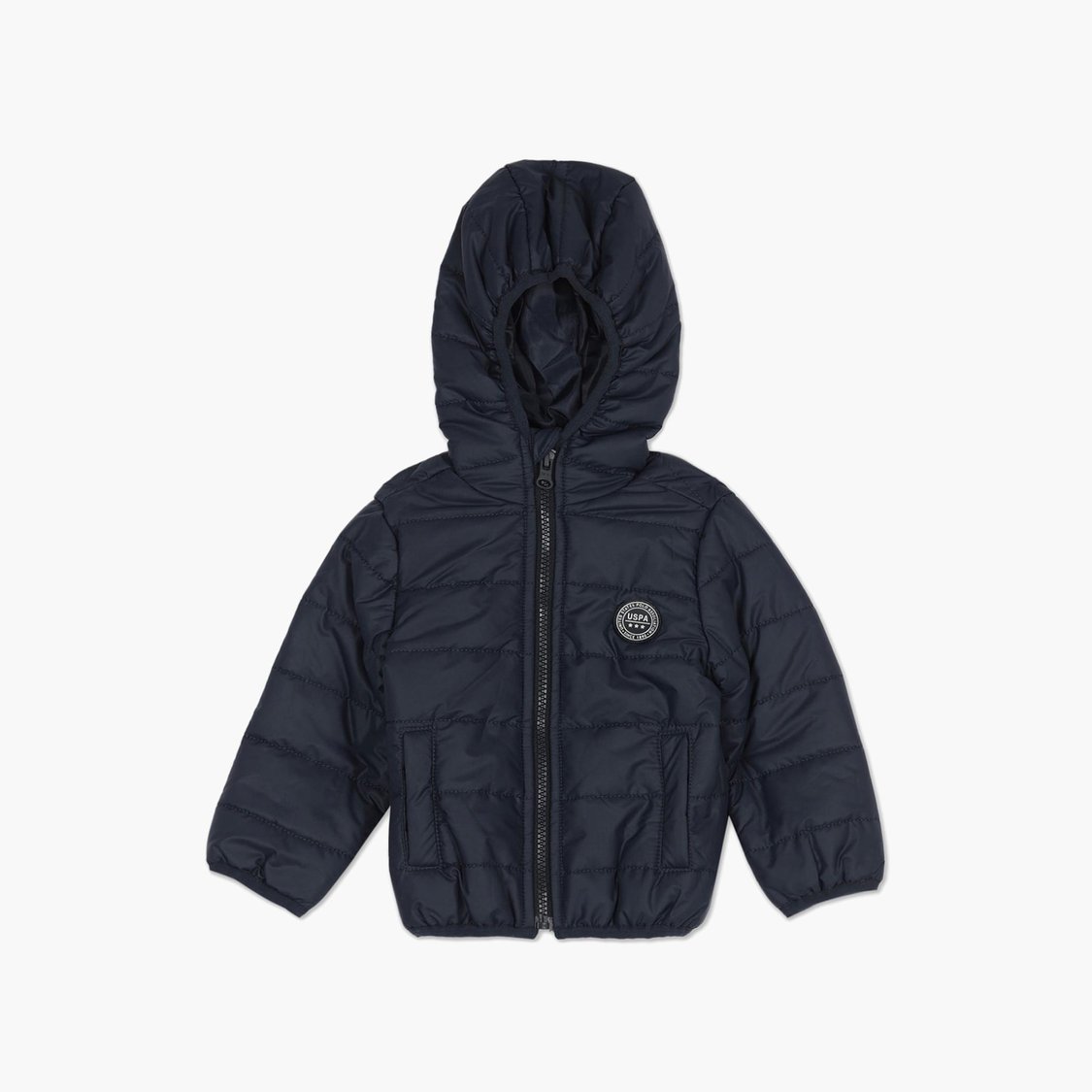 U.S. POLO ASSN. KIDS Solid Hooded Puffer Jacket