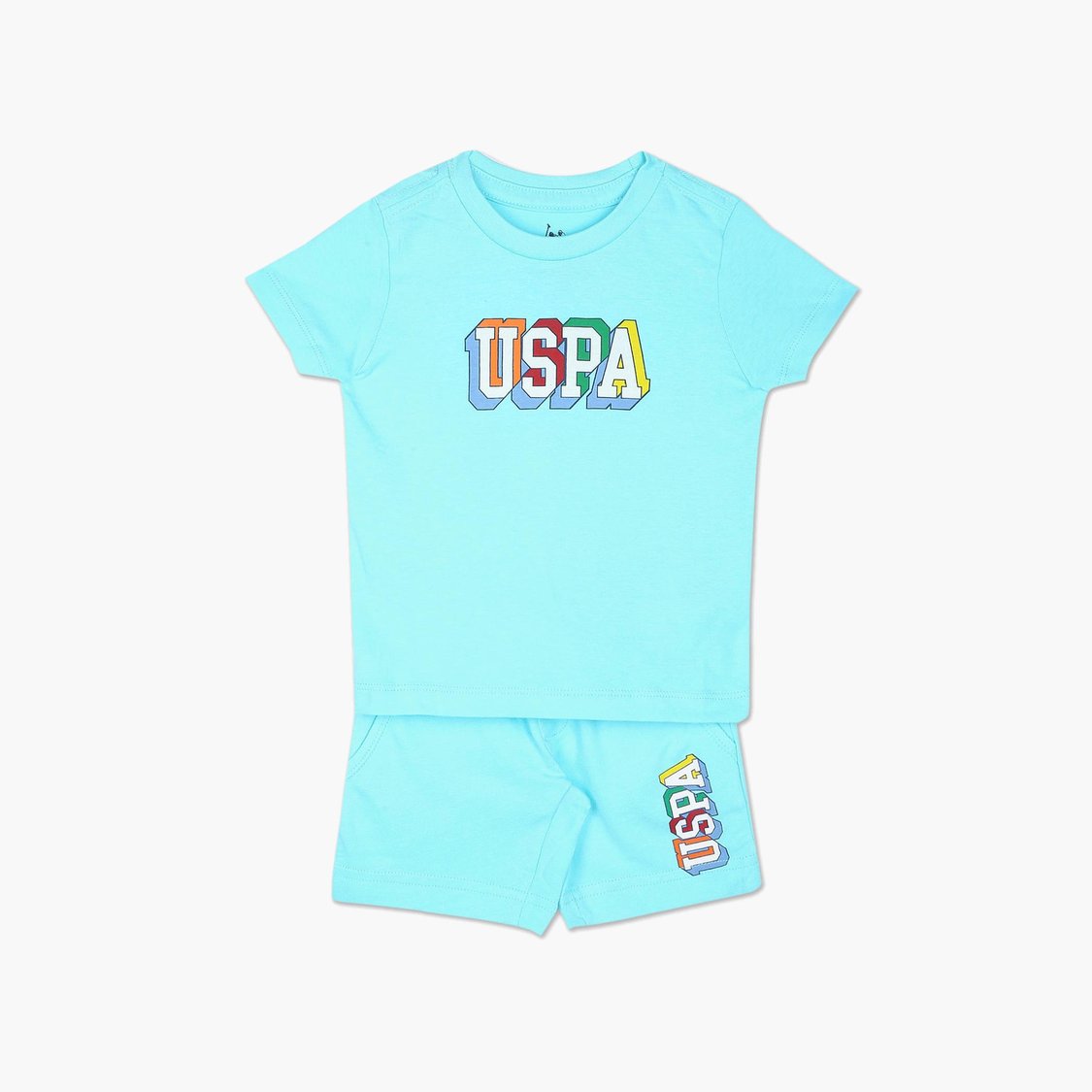 U.S. POLO ASSN. KIDS Boys Printed T-shirt with Shorts