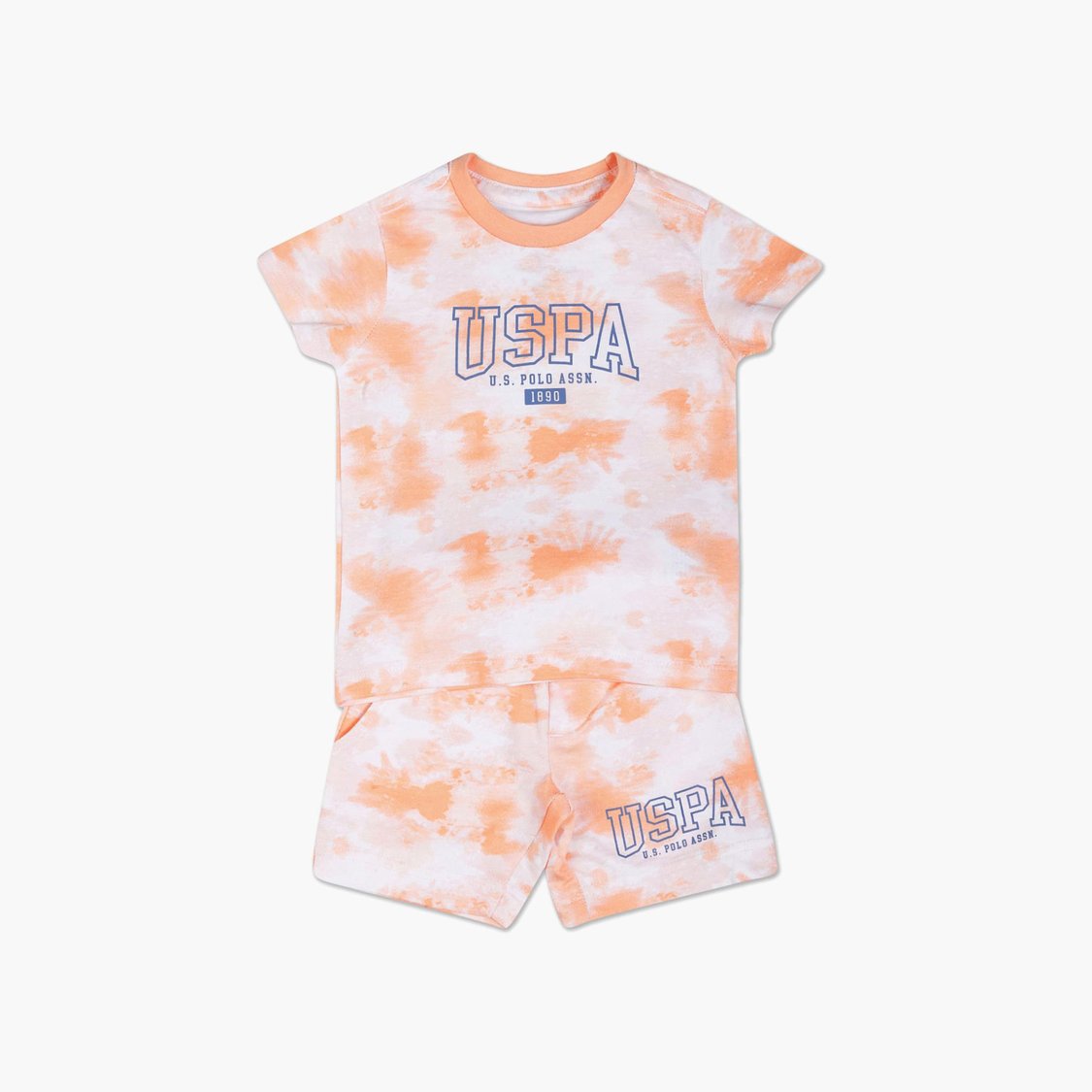 U.S. POLO ASSN. KIDS Boys Printed T-shirt and Shorts Set