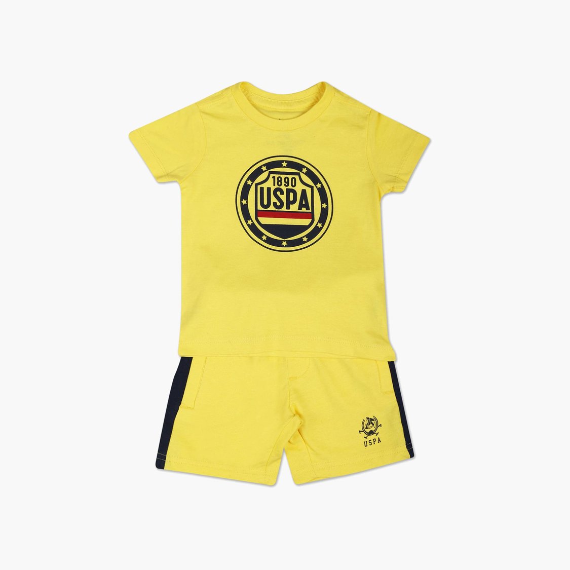U.S. POLO ASSN. KIDS Boys Printed T-shirt and Shorts Set