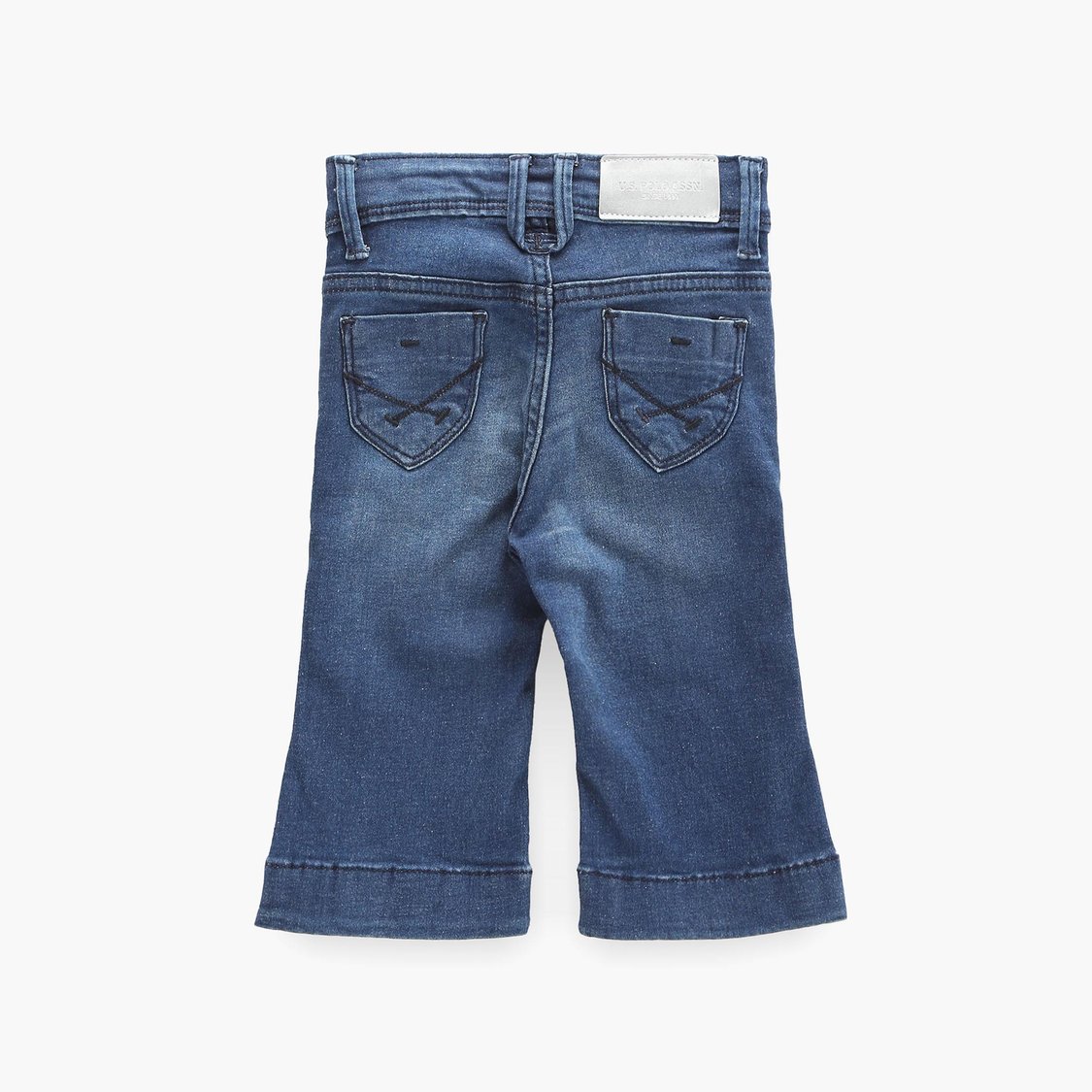 U.S. POLO ASSN. KIDS Girls Stonewashed Bootcut Fit Jeans