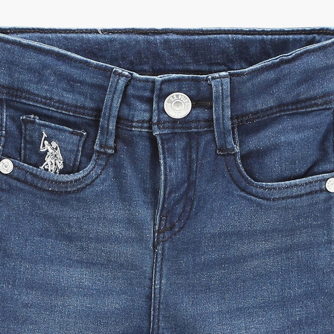 U.S. POLO ASSN. KIDS Girls Stonewashed Bootcut Fit Jeans