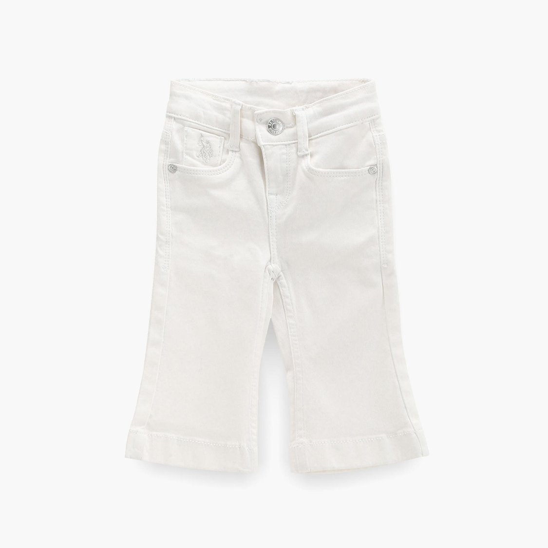 U.S. POLO ASSN. KIDS Girls Solid Bootcut Fit Jeans