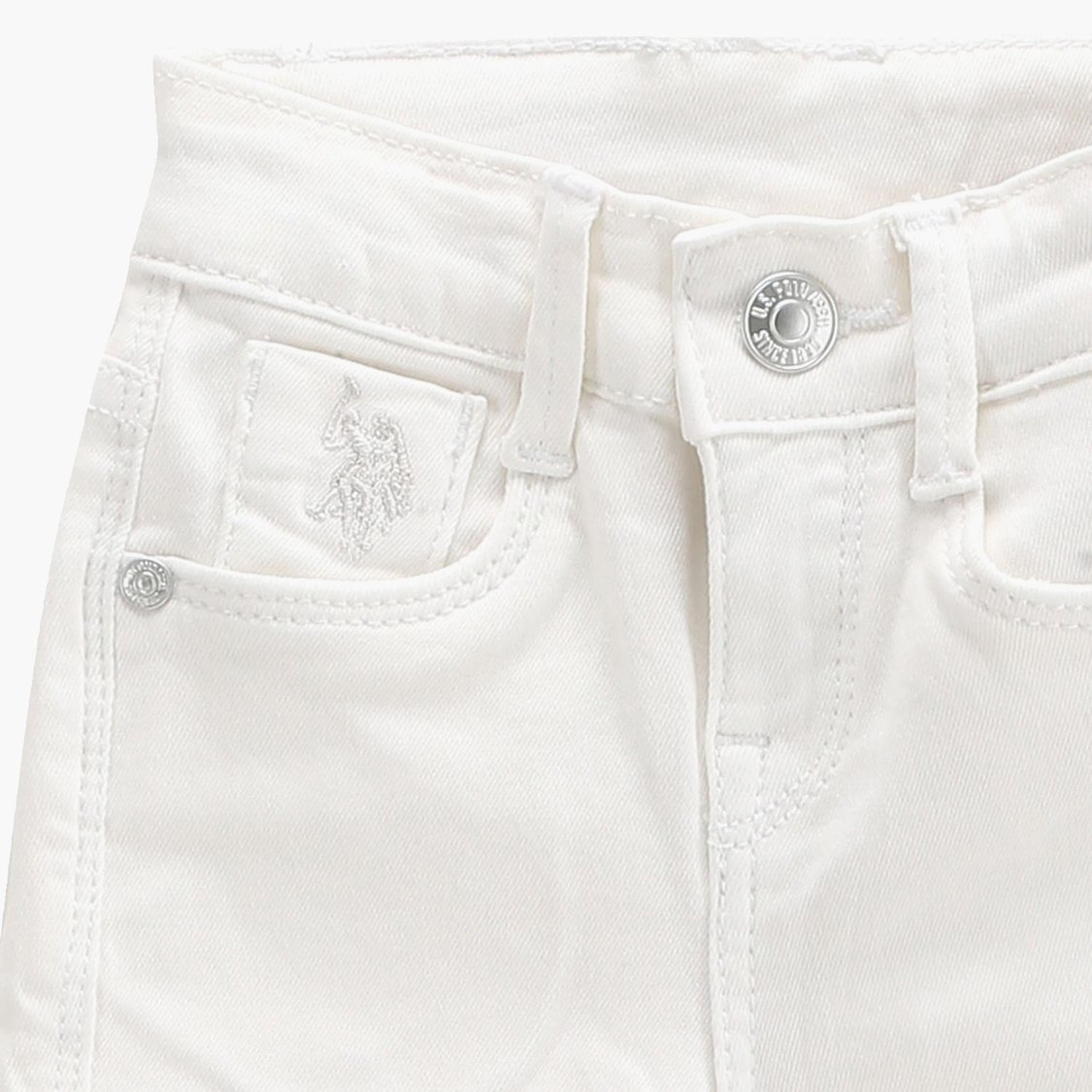 U.S. POLO ASSN. KIDS Girls Solid Bootcut Fit Jeans