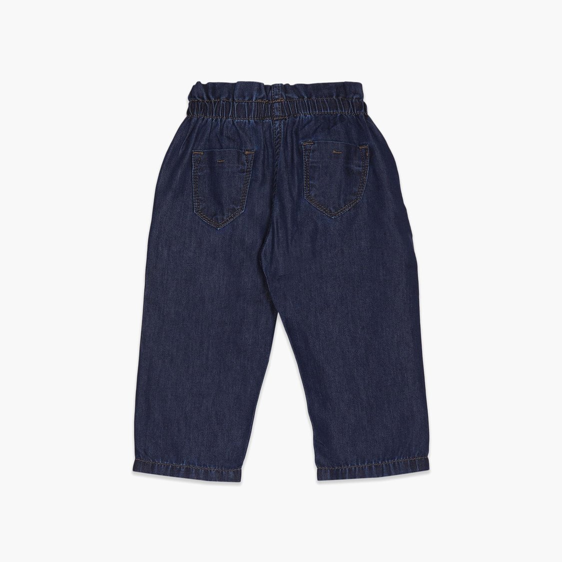 U.S. POLO ASSN. KIDS Girls Solid Paper Bag Style Jeans