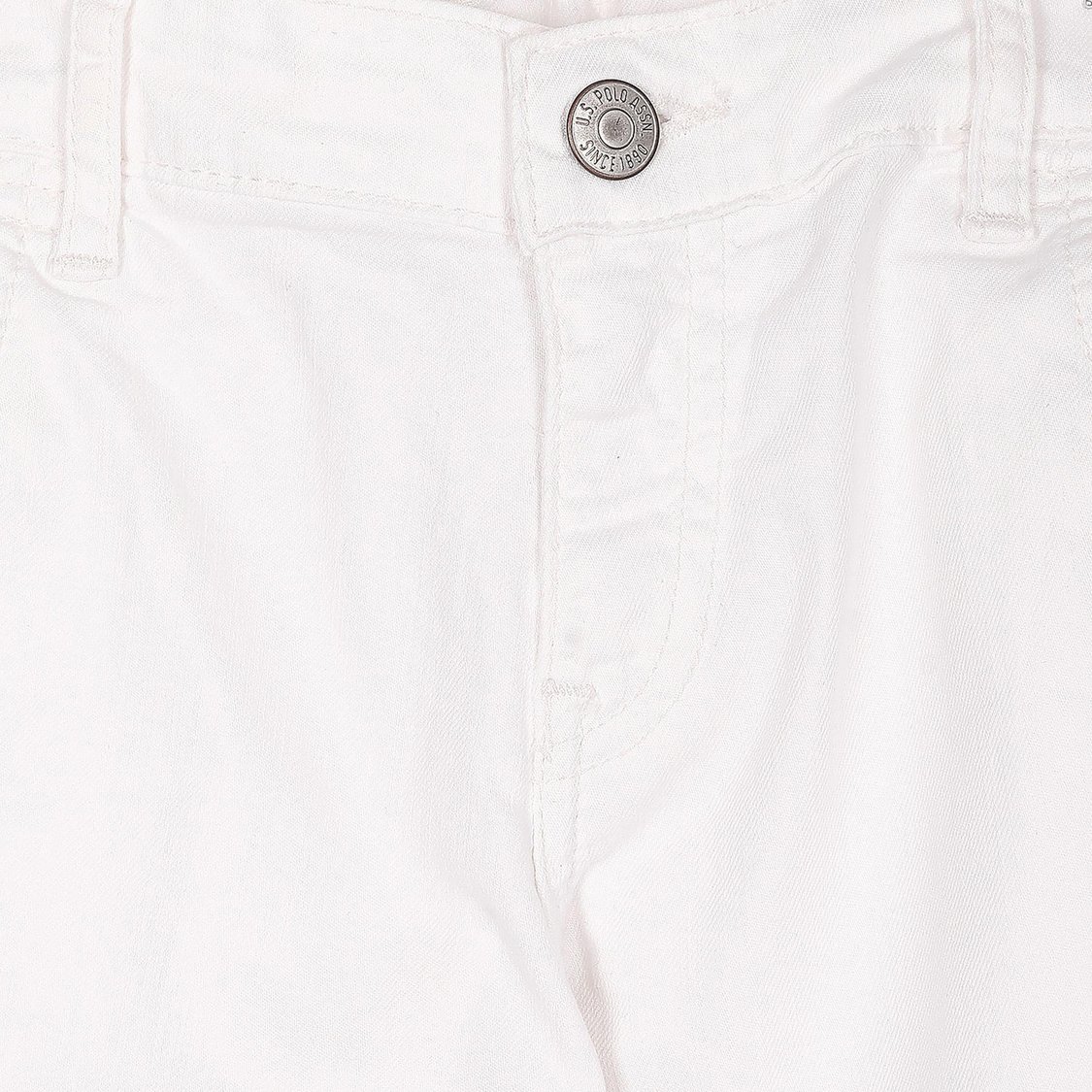 U.S. POLO ASSN. KIDS Girls Authentic 1890 Solid Regular Fit Jeans