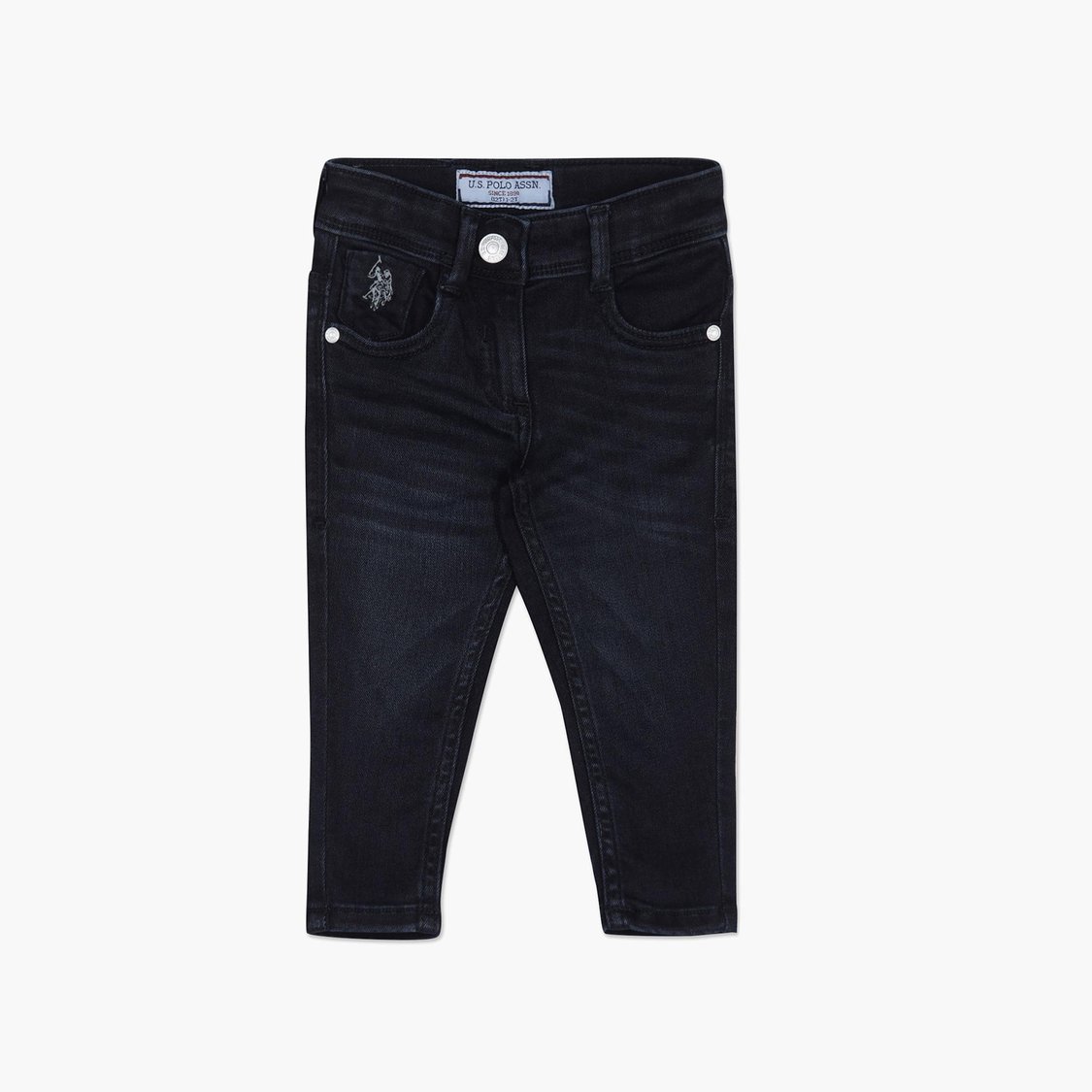 U.S. POLO ASSN. KIDS Girls Solid Skinny Fit Jeans