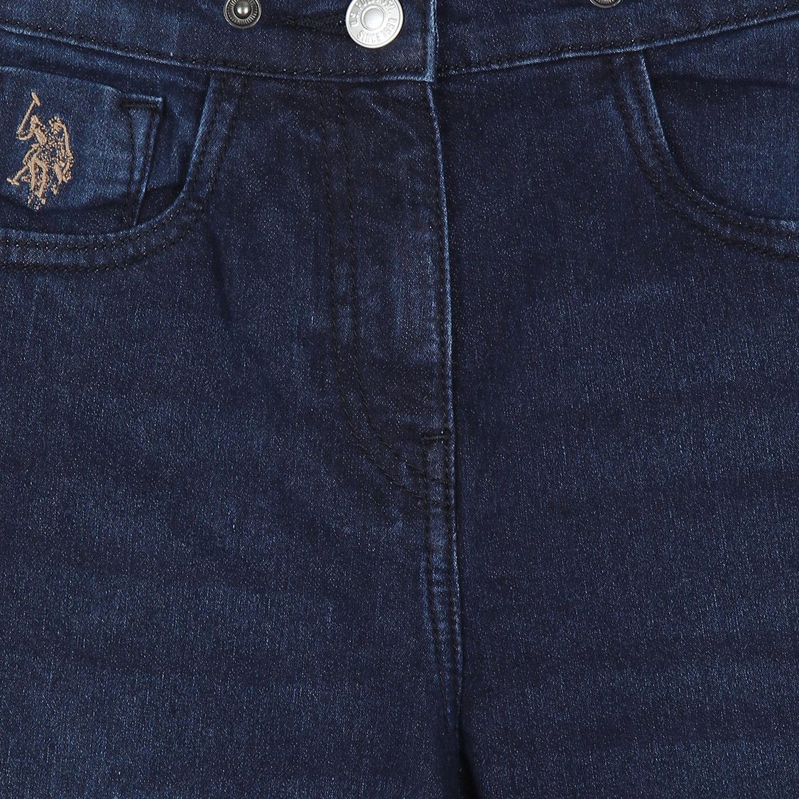 U.S. POLO ASSN. KIDS Girls Stonewashed Skinny Fit Jeans