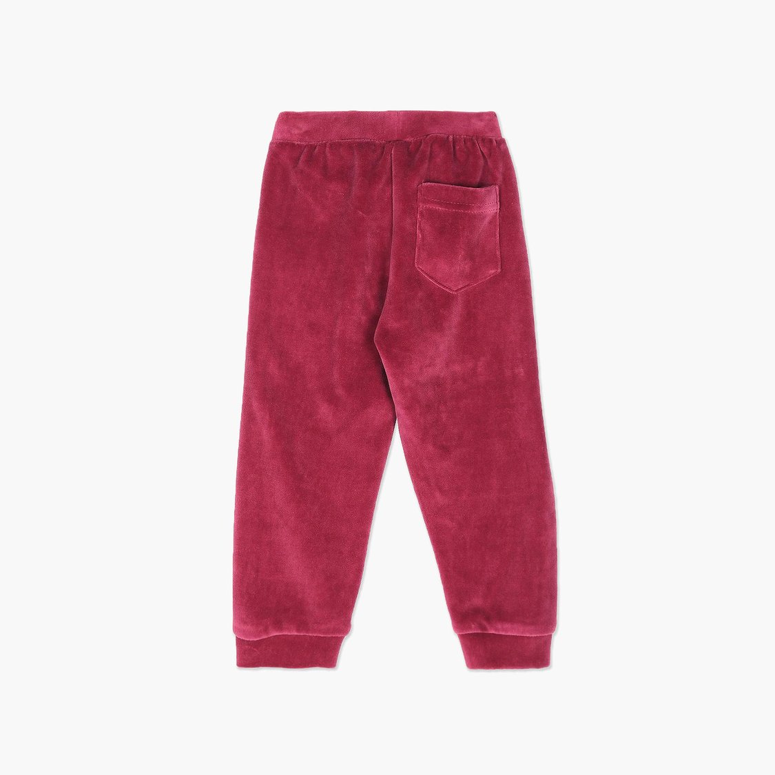 U.S. POLO ASSN. KIDS Girls Side Panelled Velvet Joggers
