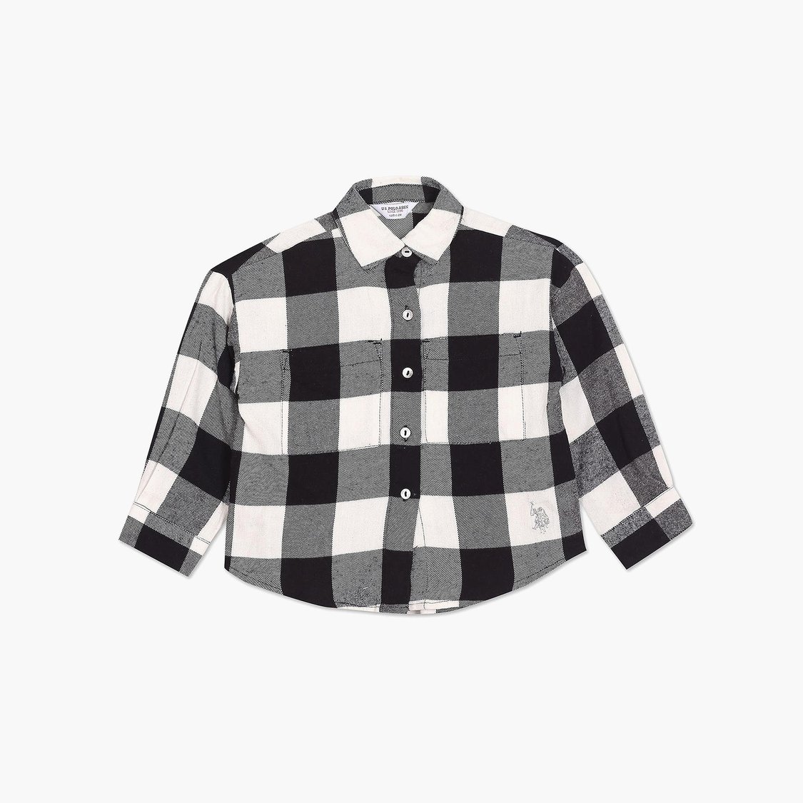 U.S. POLO ASSN. KIDS Girls Checked Shirt