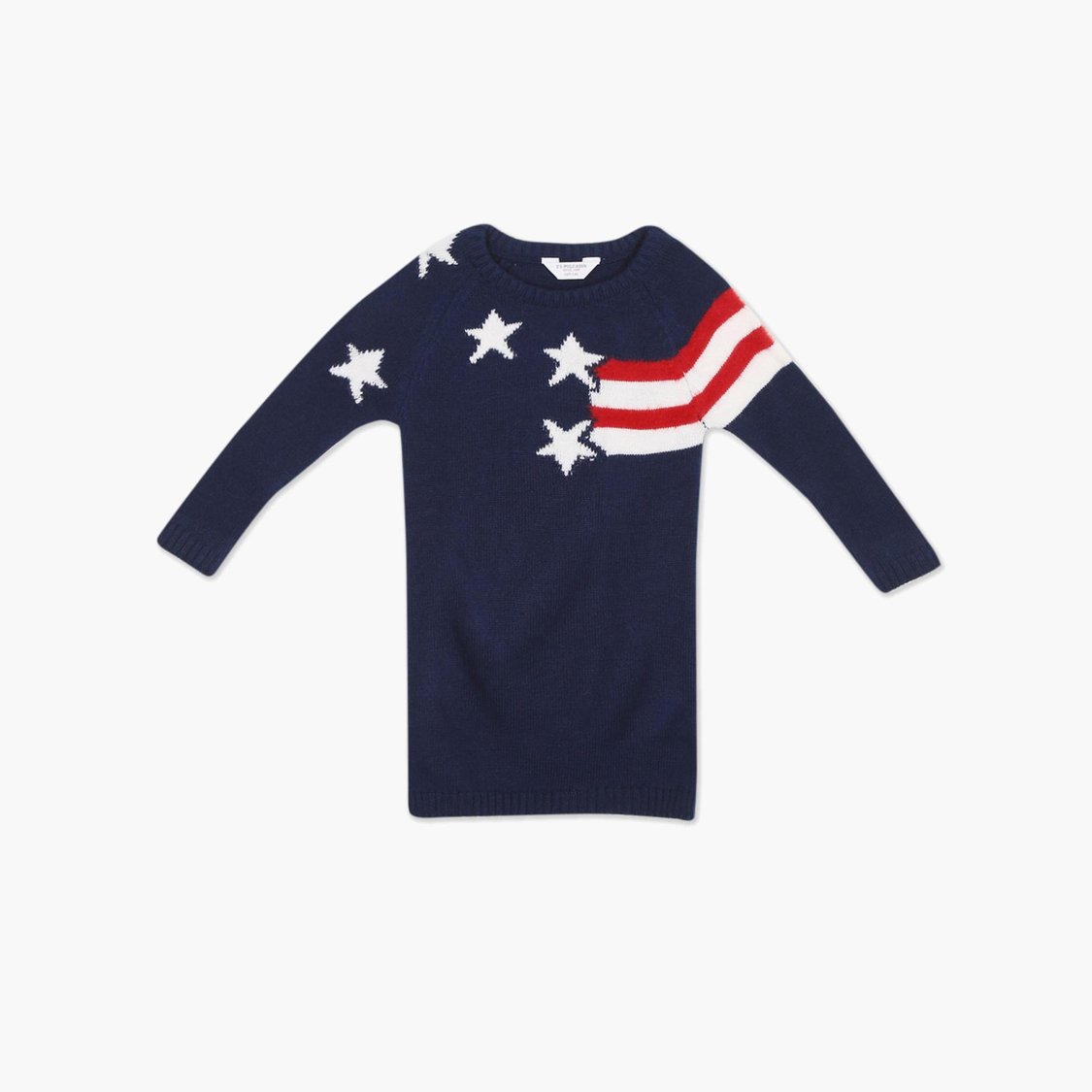 U.S. POLO ASSN. KIDS Girls Patterned Sweater Dress