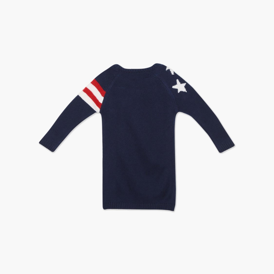 U.S. POLO ASSN. KIDS Girls Patterned Sweater Dress