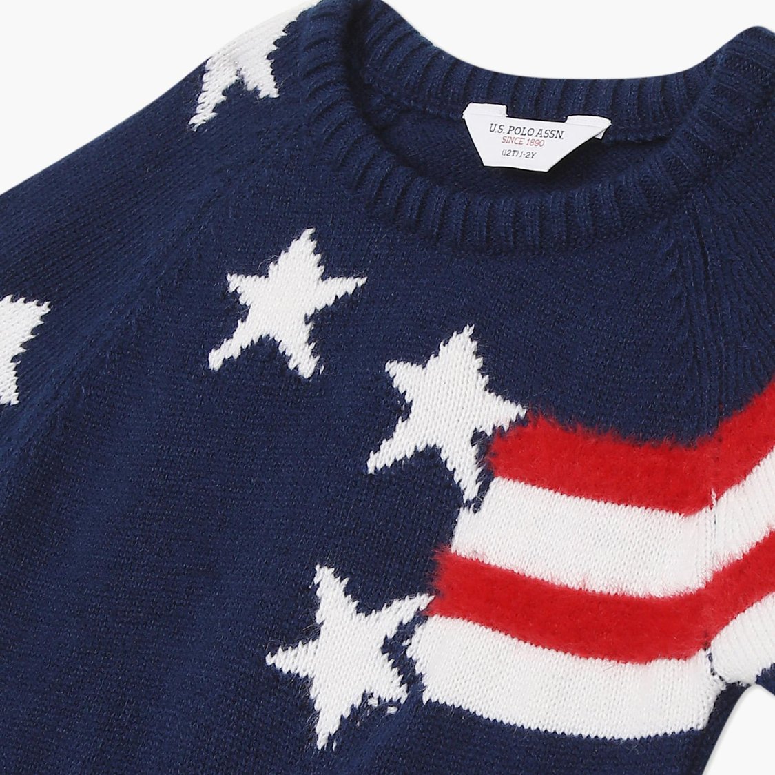 U.S. POLO ASSN. KIDS Girls Patterned Sweater Dress