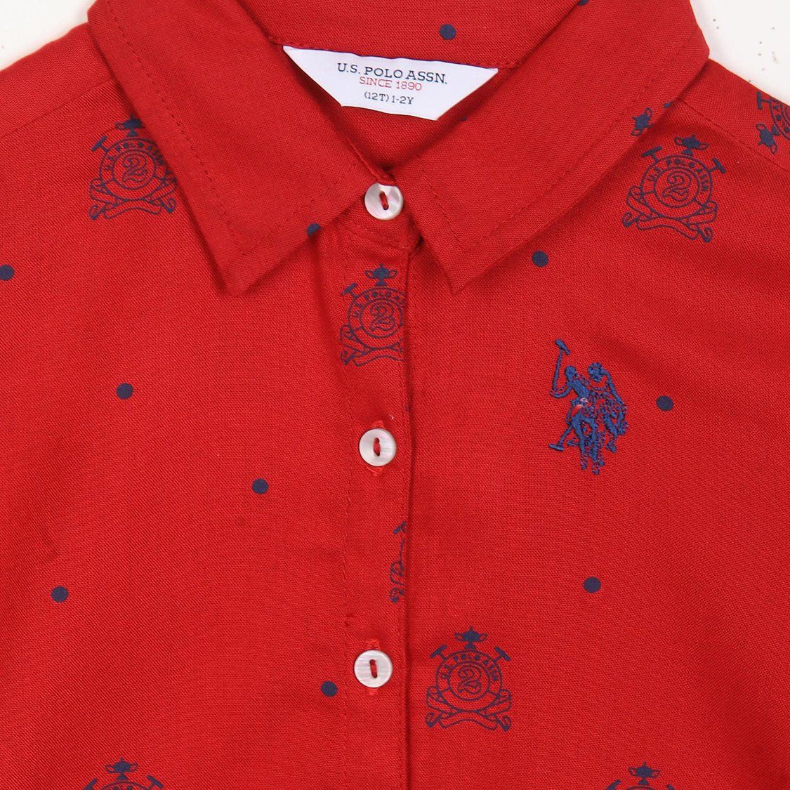 U.S. POLO ASSN. KIDS Girls Printed Shirt Dress