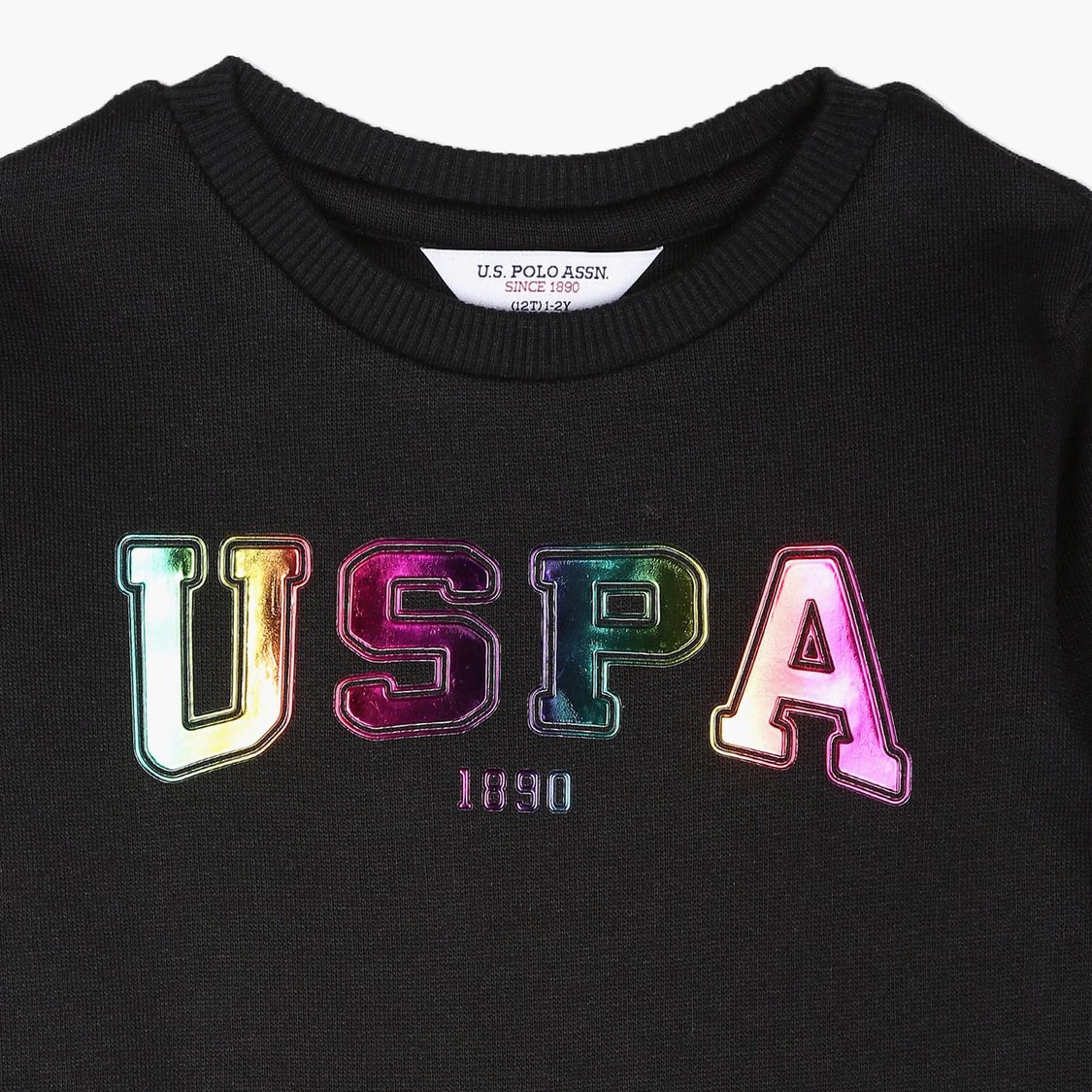 U.S. POLO ASSN. KIDS Girls Printed Sweatshirt Dress