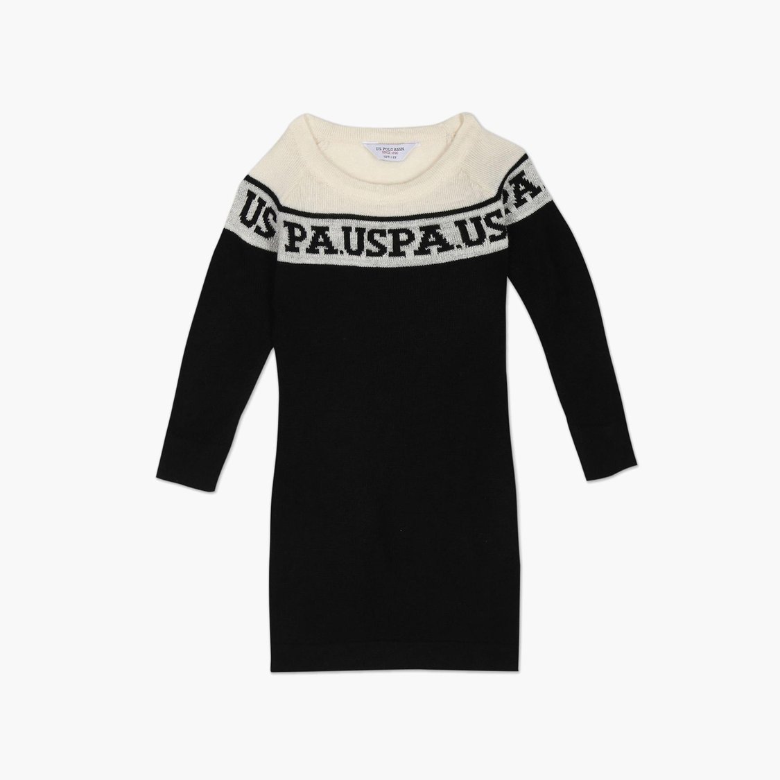U.S. POLO ASSN. KIDS Girls Colourblocked Sweater Dress
