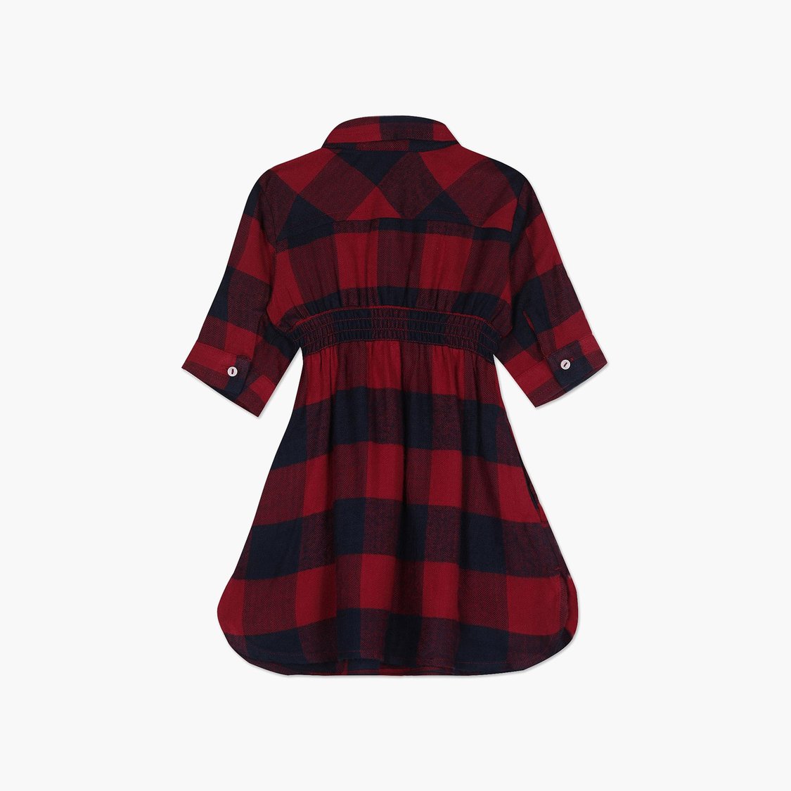 U.S. POLO ASSN. KIDS Girls Buffalo Checked Shirt Dress