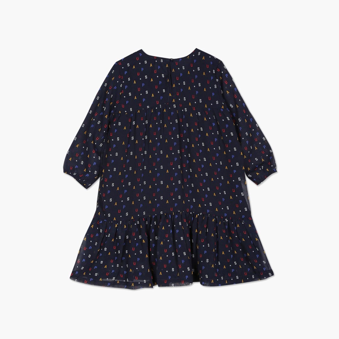 U.S. POLO ASSN. Girls Brand Print A-Line Dress