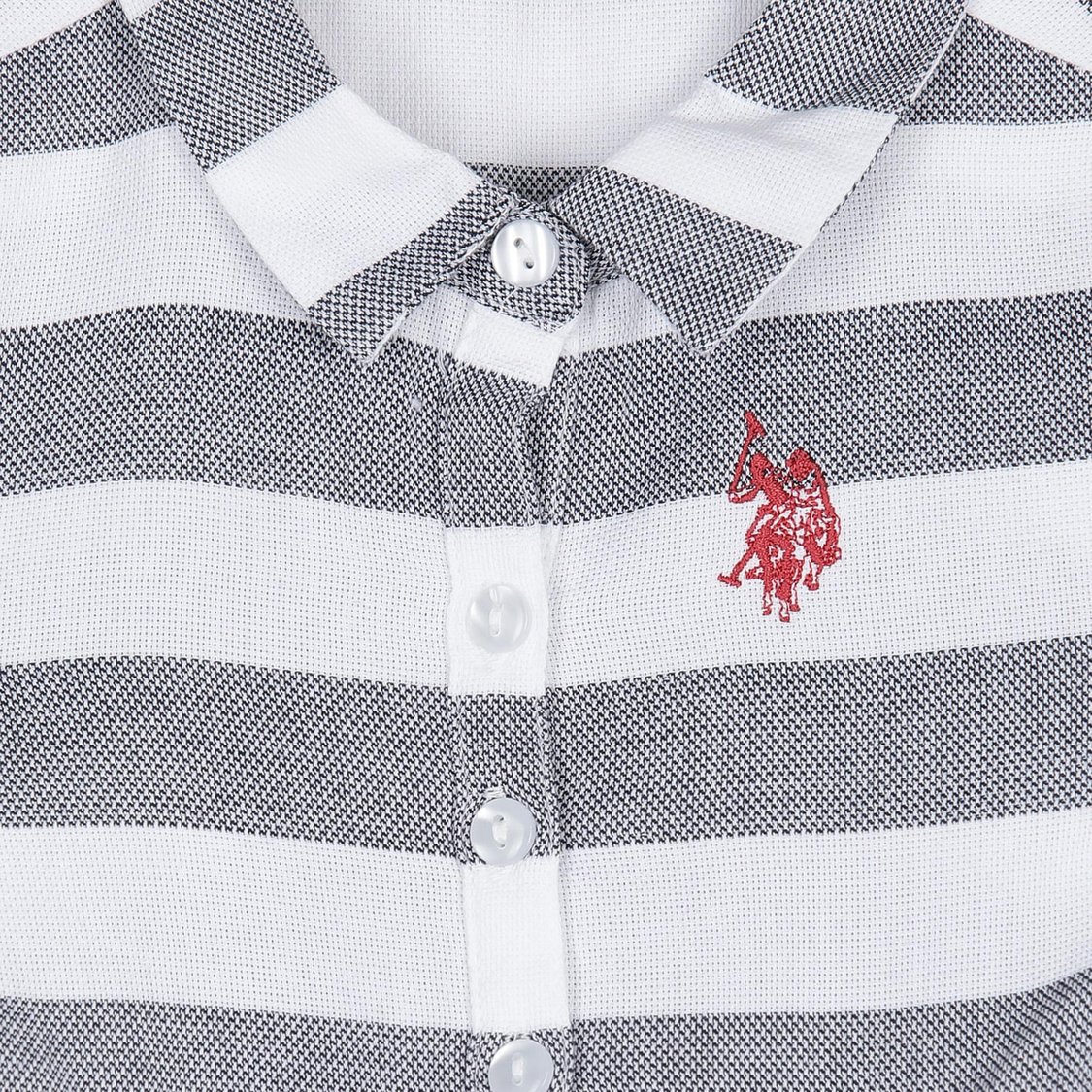 U.S. POLO ASSN. Girls Striped Flared Dress