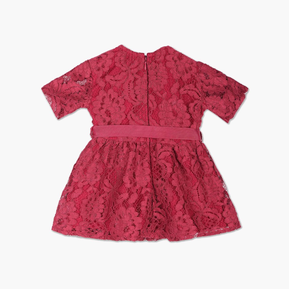 U.S. POLO ASSN. KIDS Girls Lace Fit and Flare Dress