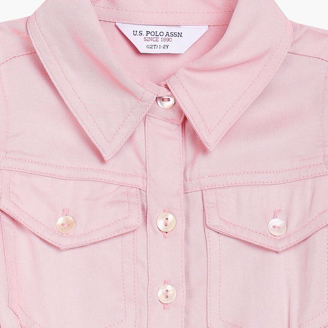 U.S. POLO ASSN. KIDS Girls Solid Shirt Dress