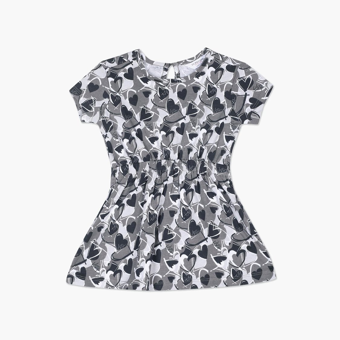 U.S. POLO ASSN. KIDS Girls Printed Fit And Flare Dress