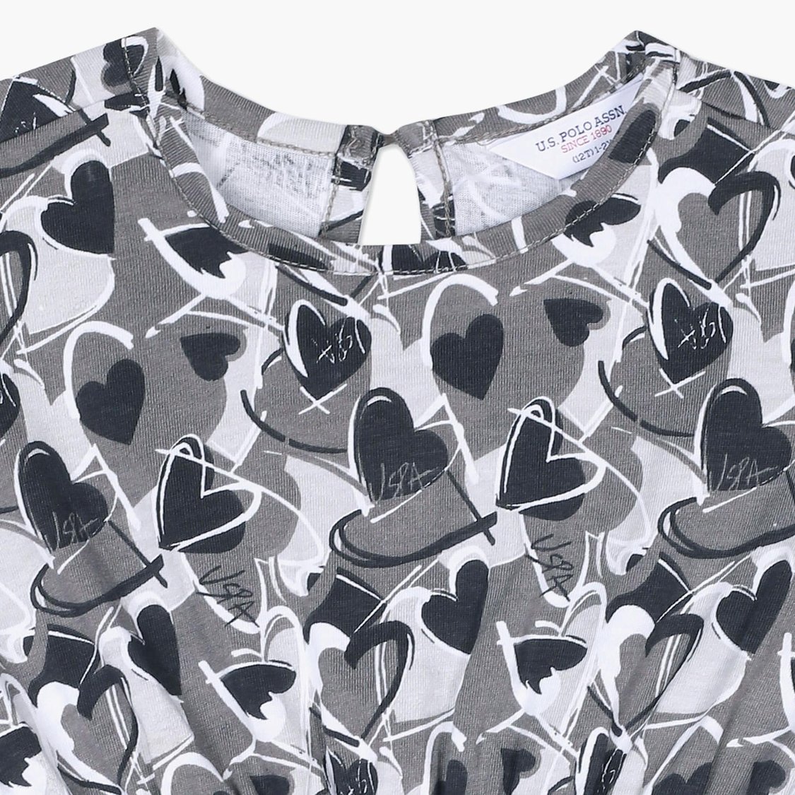 U.S. POLO ASSN. KIDS Girls Printed Fit And Flare Dress