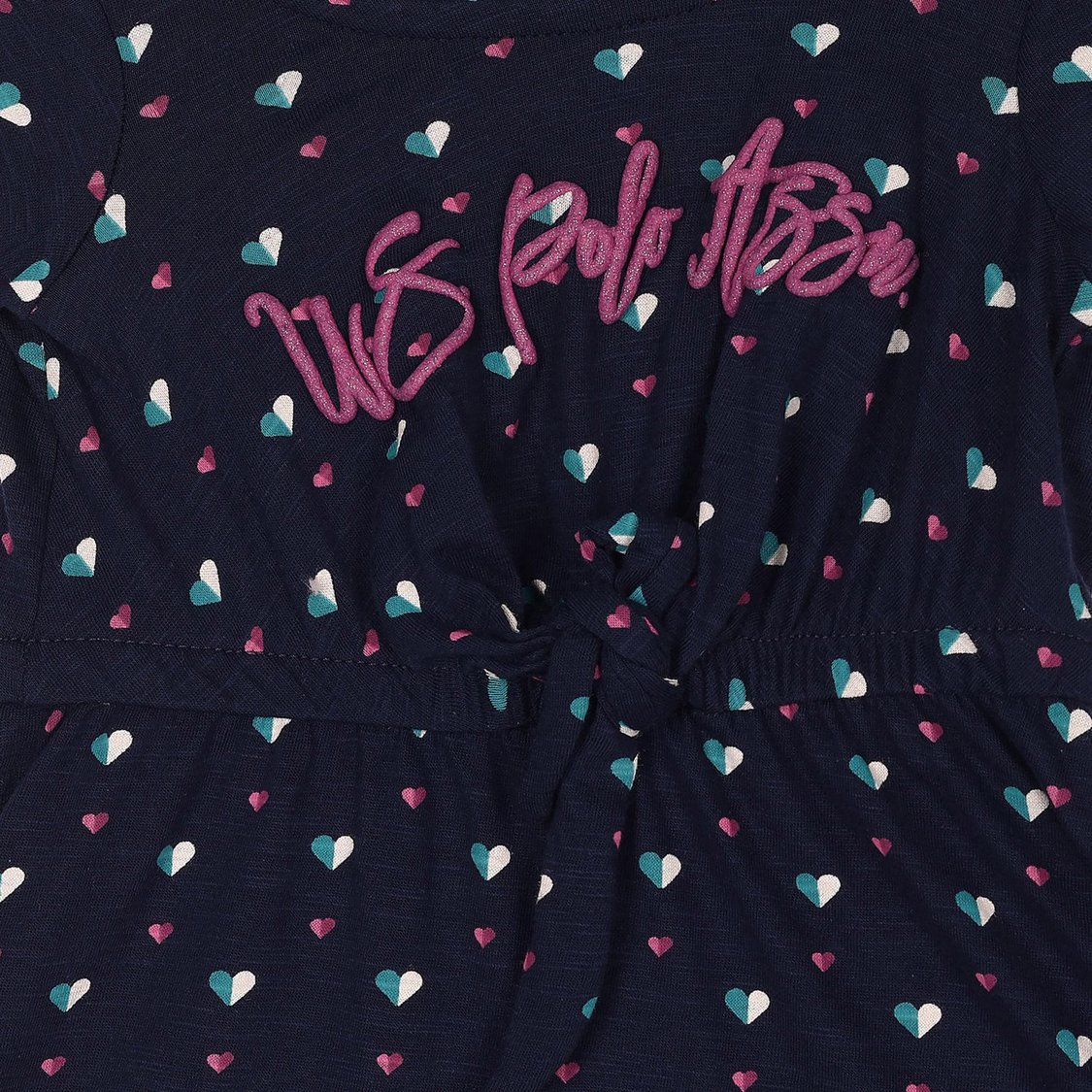 U.S. POLO ASSN. KIDS Girls Printed A-Line Dress