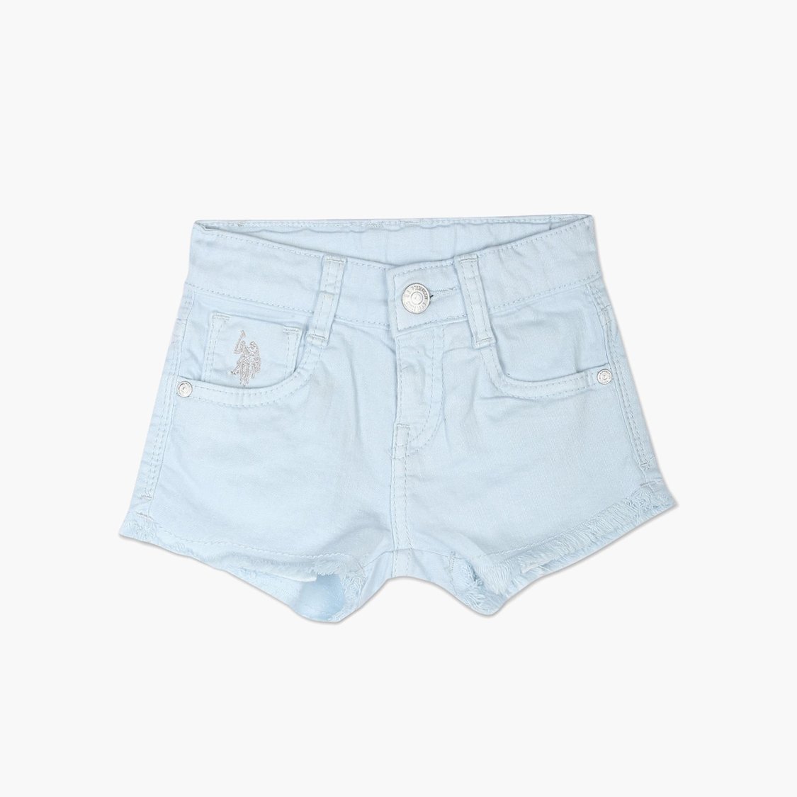 U.S. POLO ASSN. KIDS Girls Dyed Denim Shorts