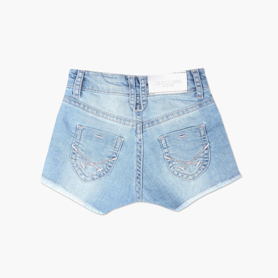U.S. POLO ASSN. KIDS Girls Stone Wash Dyed Shorts