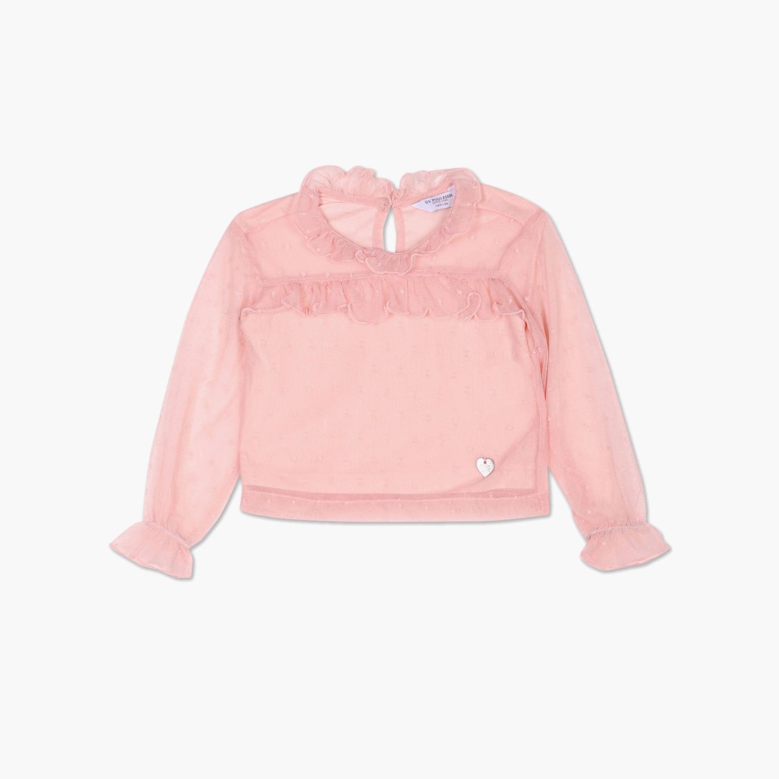 US POLO ASSN. KIDS Girls Ruffled Top
