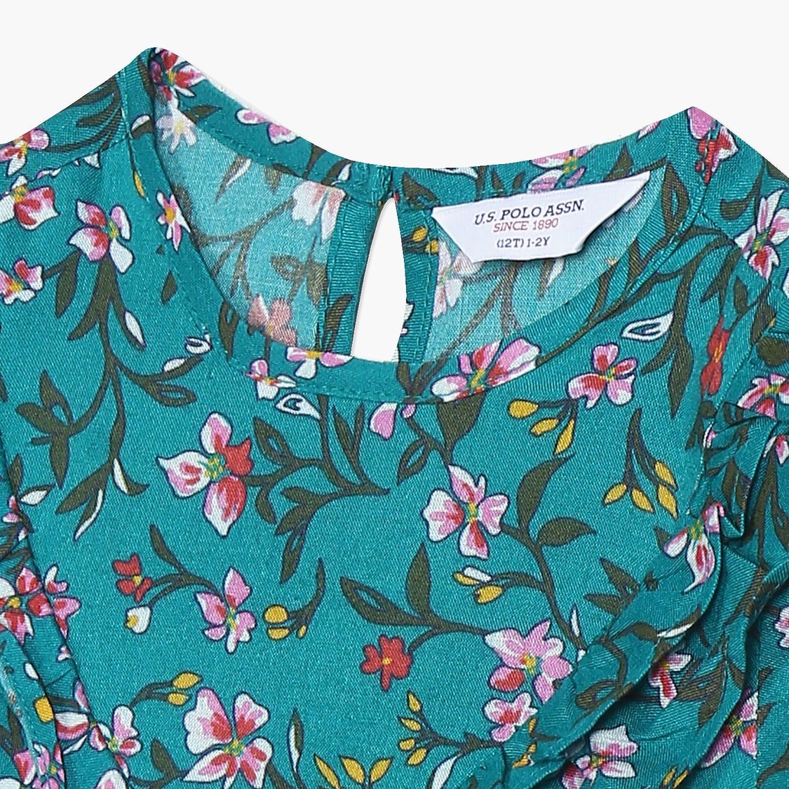 U.S. POLO ASSN. KIDS Girls Floral Printed Top