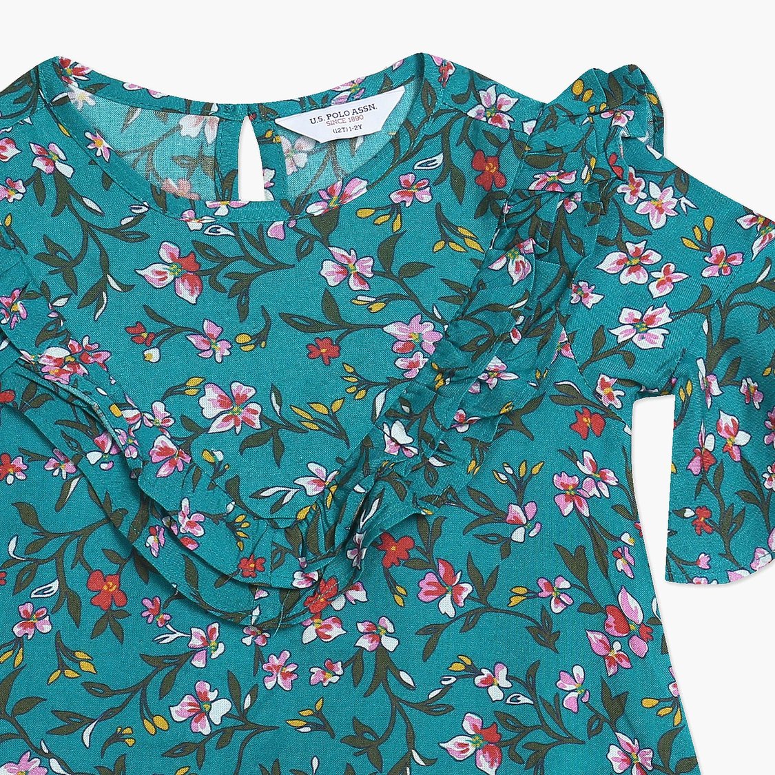 U.S. POLO ASSN. KIDS Girls Floral Printed Top