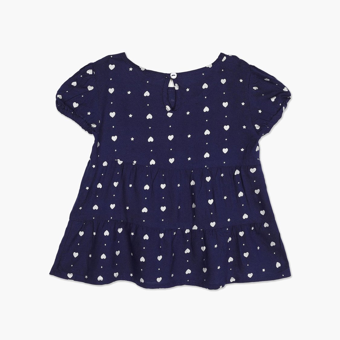 U.S. POLO ASSN. KIDS Girls Printed Tiered Top