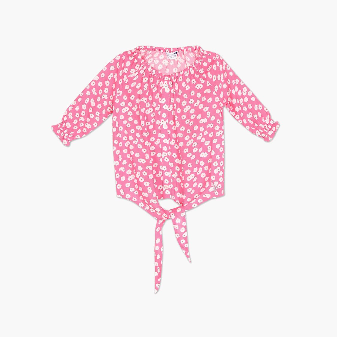 U.S. POLO ASSN. KIDS Girls Floral Print Top