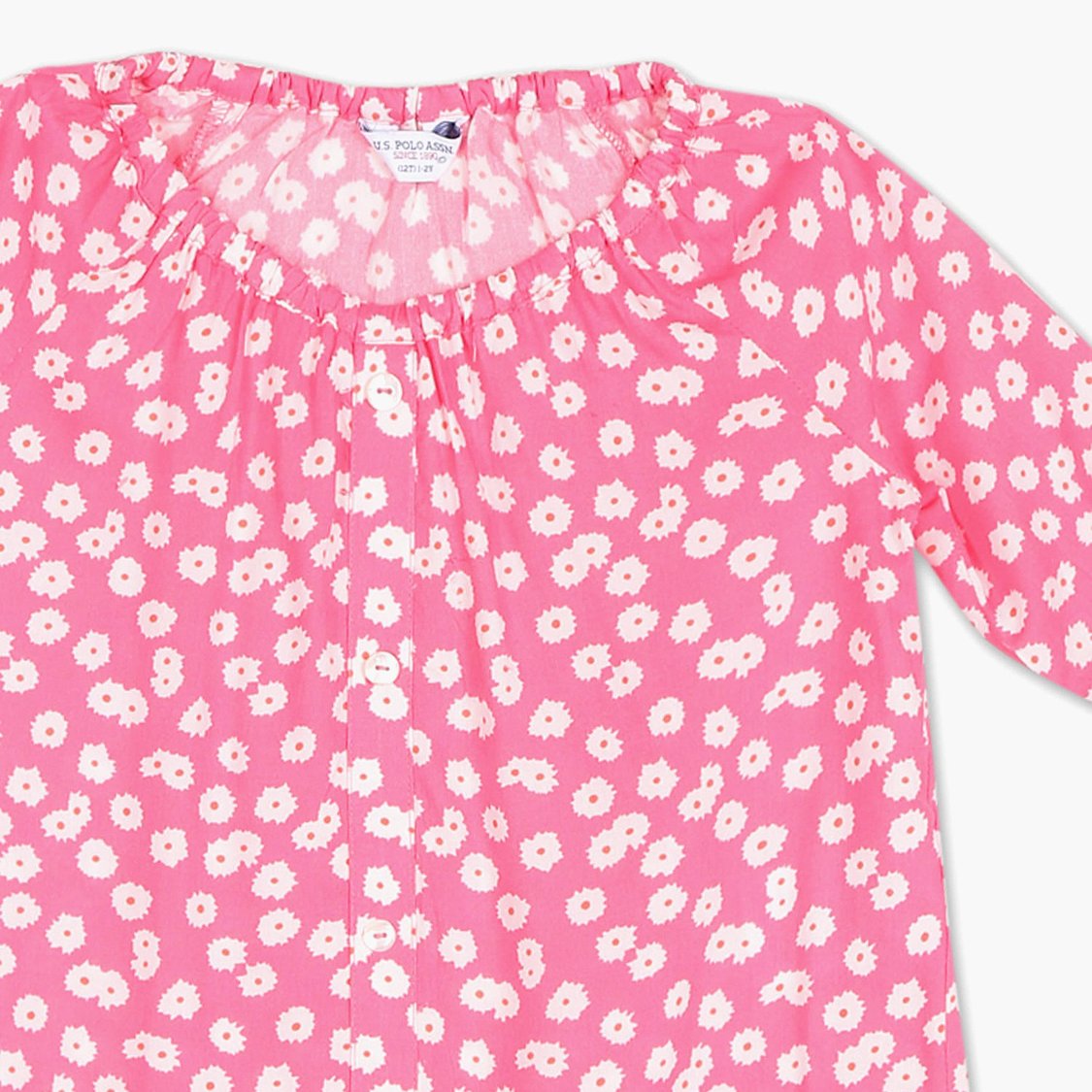 U.S. POLO ASSN. KIDS Girls Floral Print Top