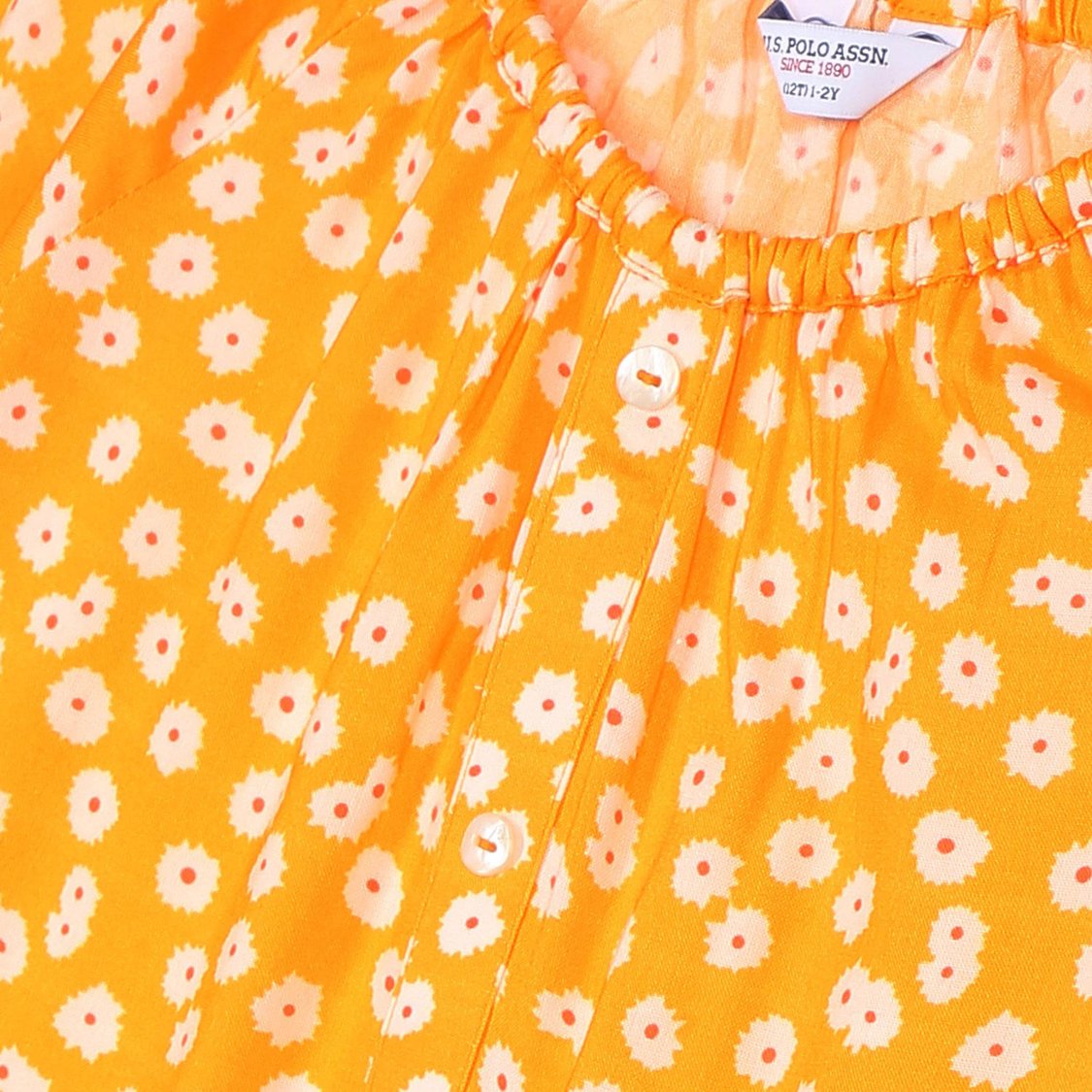 U.S. POLO ASSN. KIDS Girls Floral Print Tie-Up Hem Top