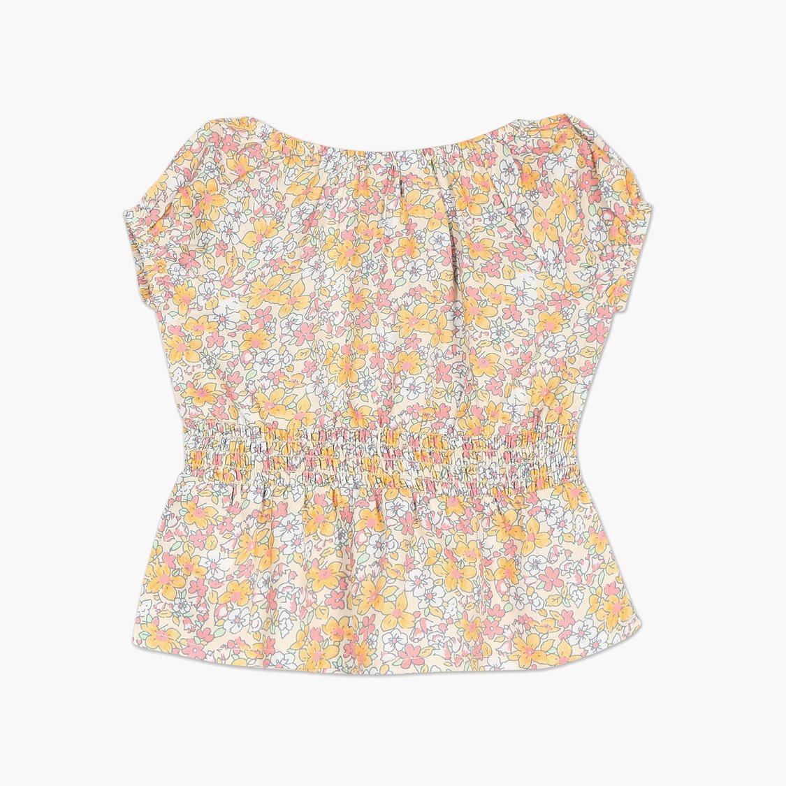 U.S. POLO ASSN. KIDS Girls Printed Peplum Top