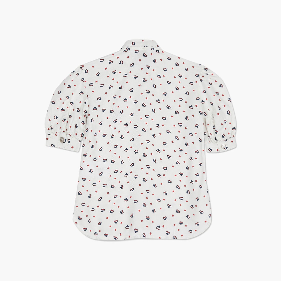 U.S. POLO ASSN. KIDS Girls Printed Puffed Sleeve Shirt