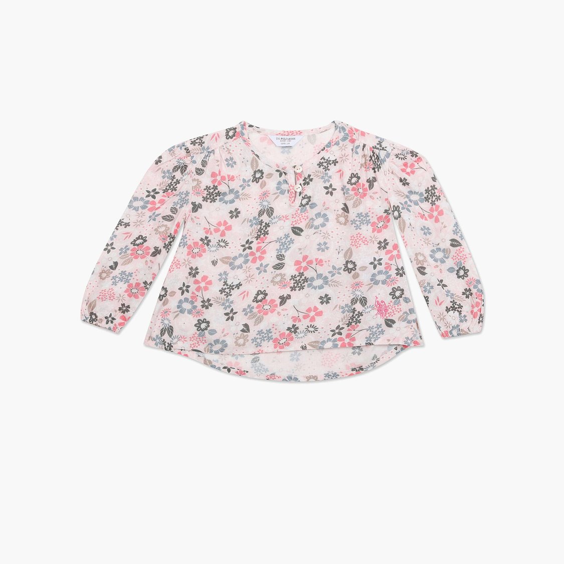 U.S. POLO ASSN. KIDS Girls Floral Print Top