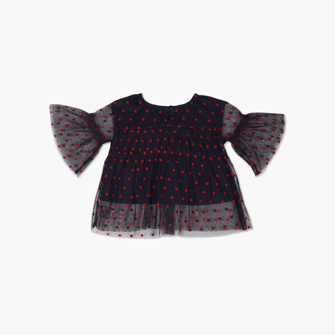 U.S. POLO ASSN. KIDS Girls Star Print Top with Scrunchie