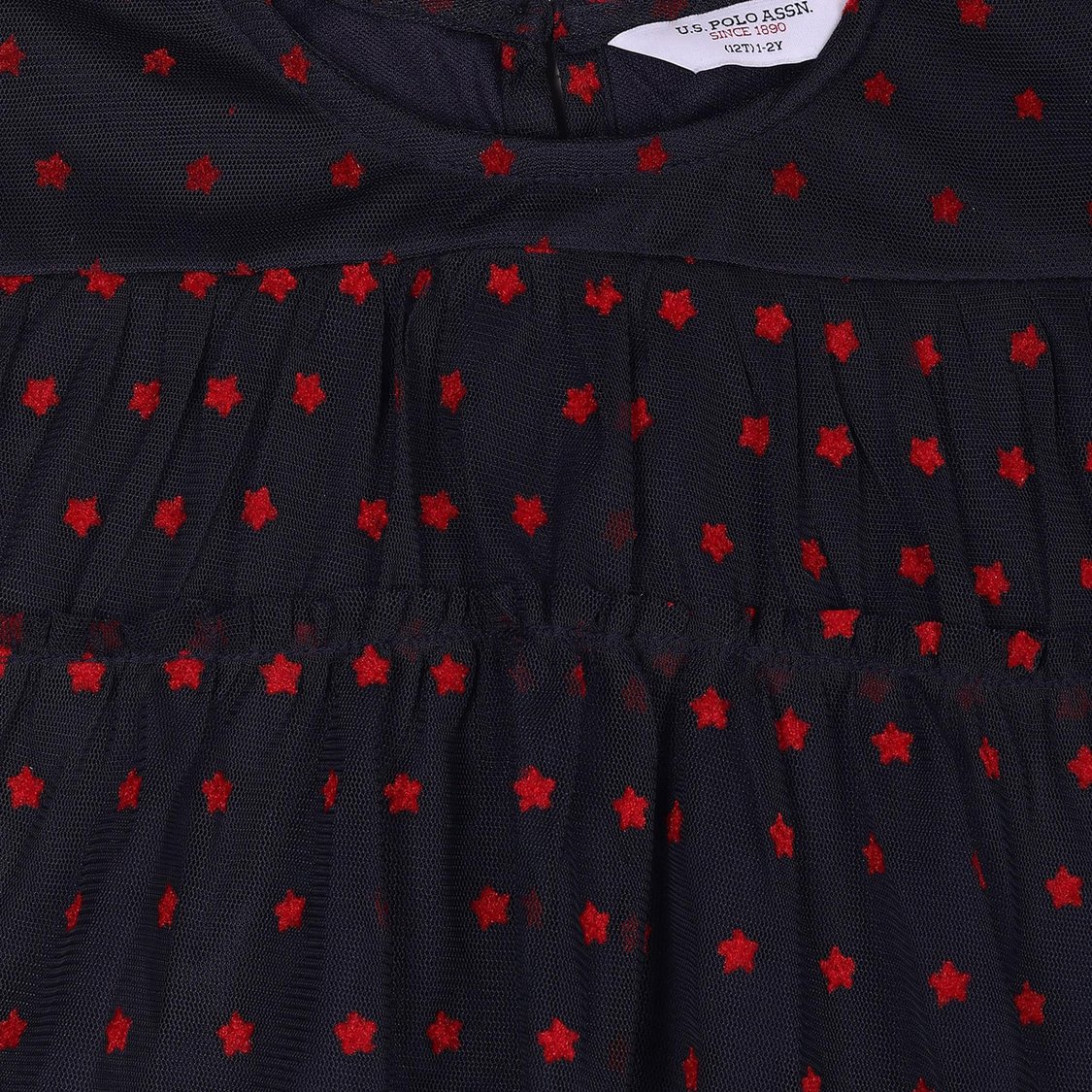 U.S. POLO ASSN. KIDS Girls Star Print Top with Scrunchie